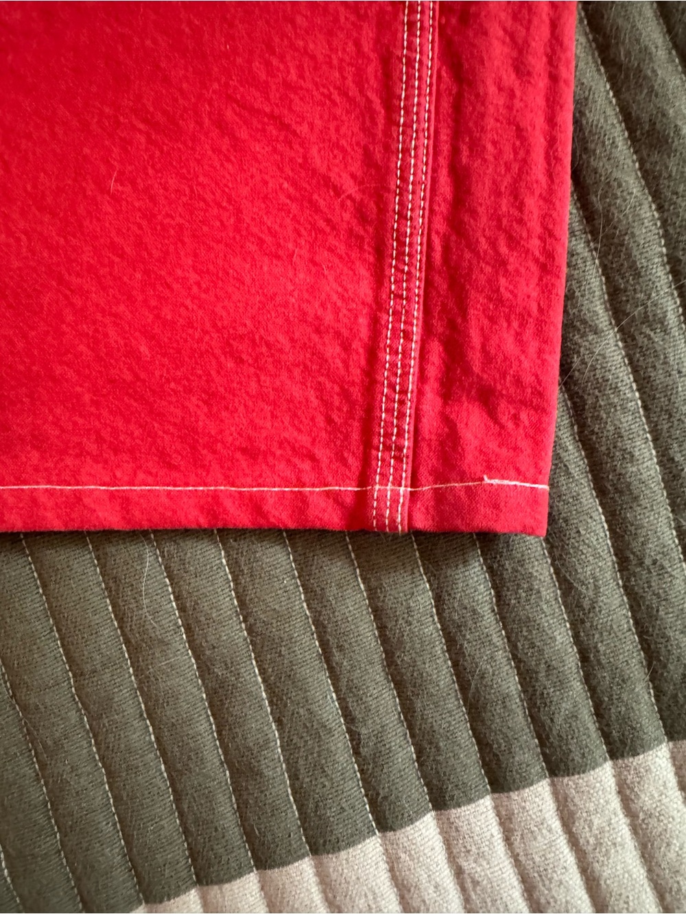 Jesse Kamm Red Straight-Leg Patch Front Handy Pants - Picture 5 of 6